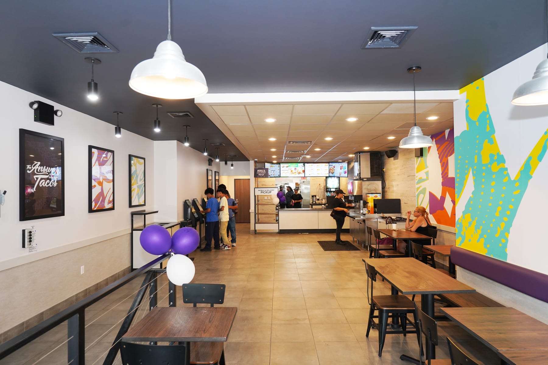 Taco Bell in Bronx, New York, interior view 8, designed by Zelta Design