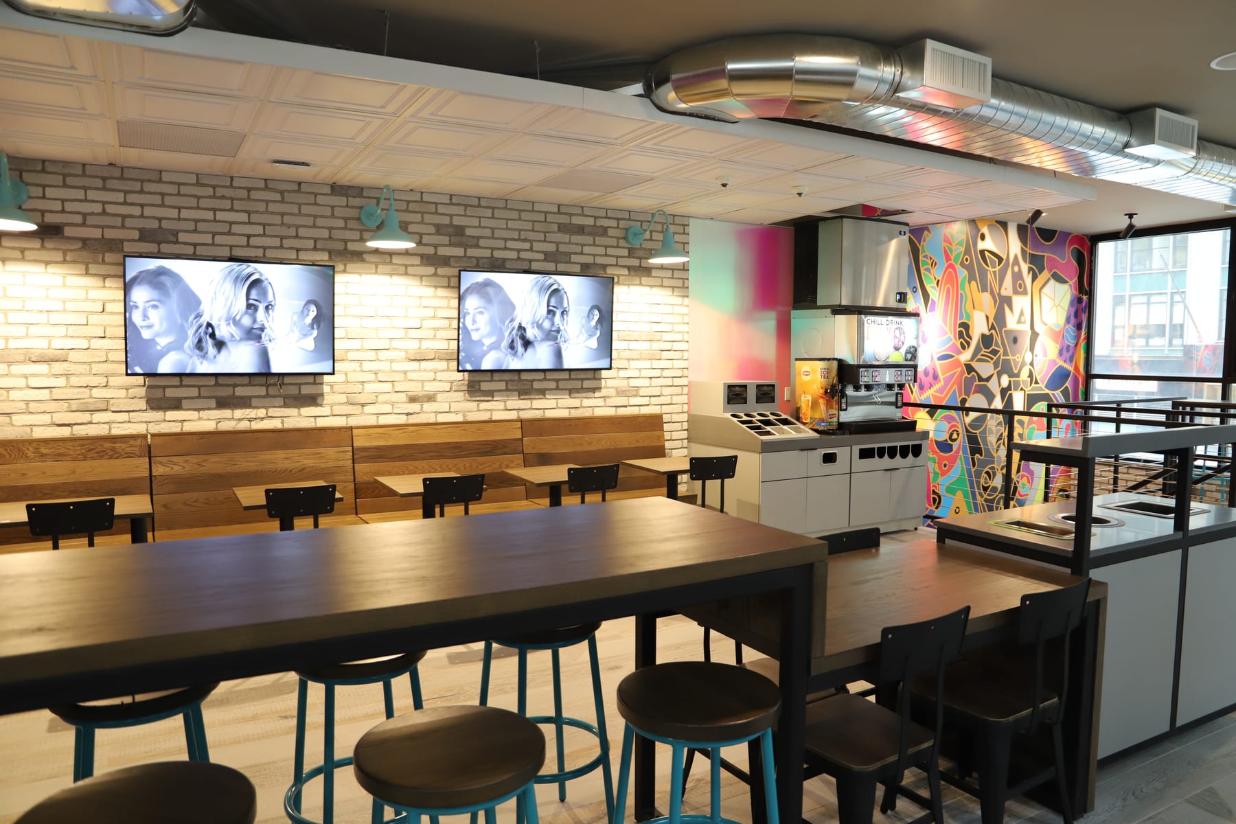 Taco Bell in Midtown, New York, interior view 5, designed by Zelta Design