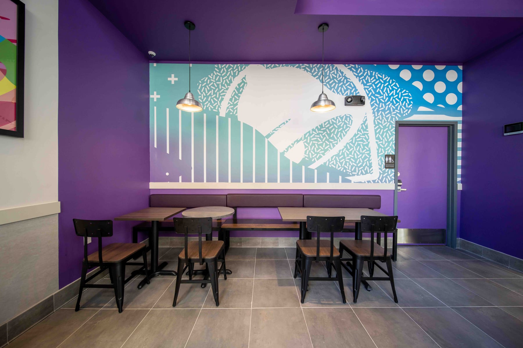 Taco Bell in Jersey City, New Jersey, interior view 2, designed by Zelta Design