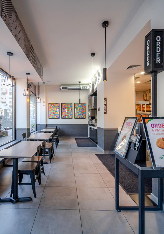 Taco Bell in Lenox Hill, New York, interior view 4, designed by Zelta Design
