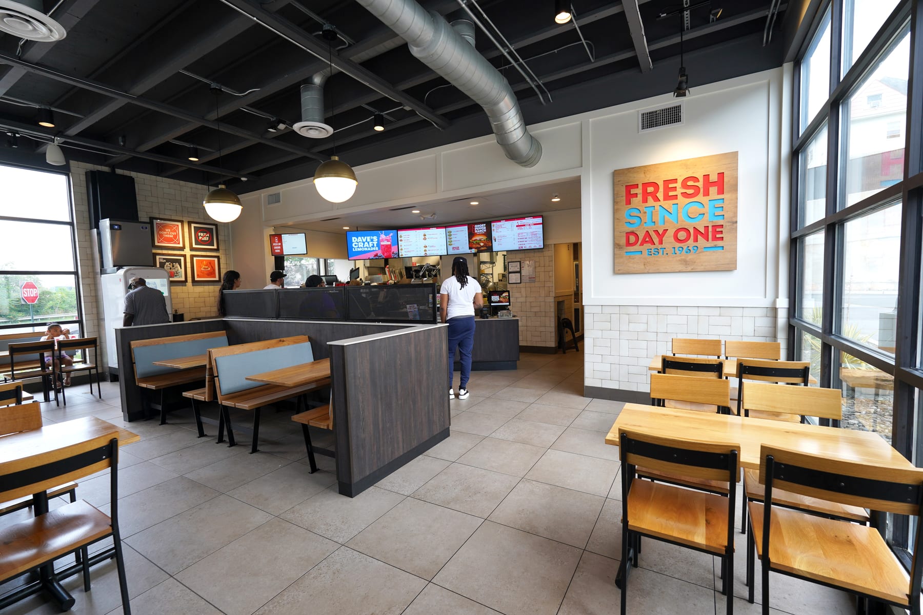 Wendy's in Passaic, New Jersey, interior view 4, designed by Zelta Design